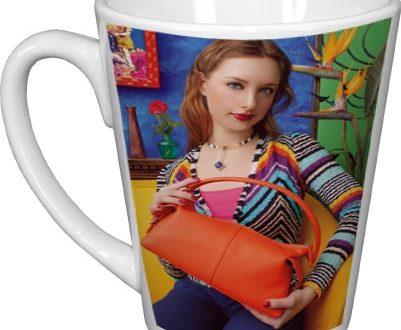 Caneca de Cerâmica Cônica Pequena Branca para Sublimação