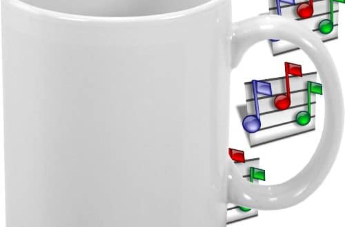 Caneca de Cerâmica Branca Musical para Sublimação