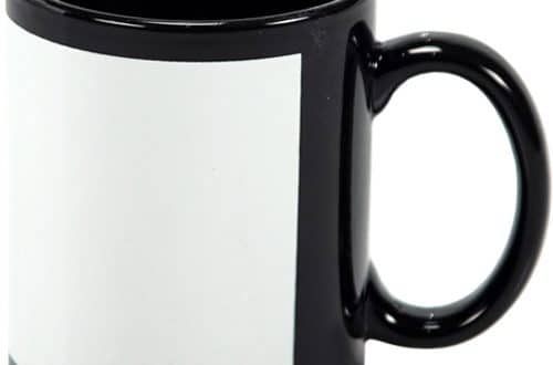 Caneca de Cerâmica Preta para Sublimação