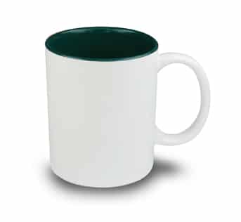 Caneca de Cerâmica Branca com Interior Preto para Sublimação