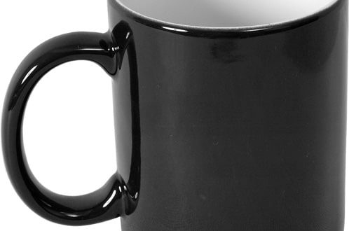 Caneca de Cerâmica Mágica Preta para Sublimação