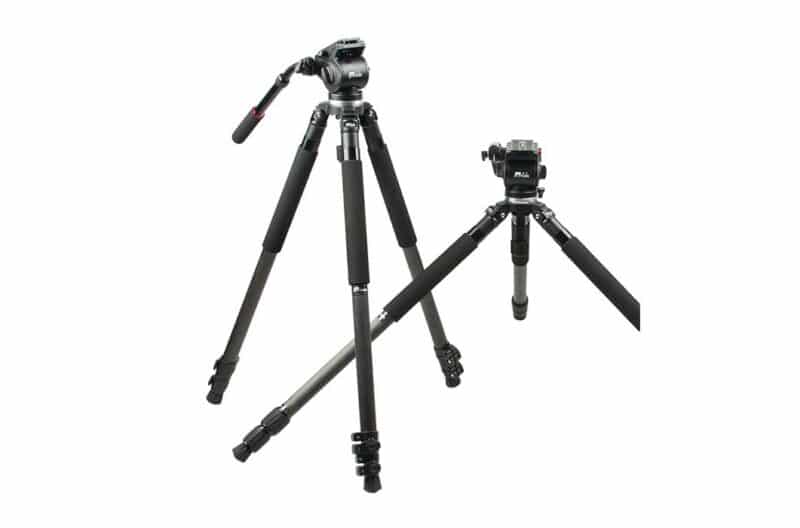 Tripé de Fibra de Carbono Profissional para câmeras de vídeo - Capacidade de carga de 7 Kg
