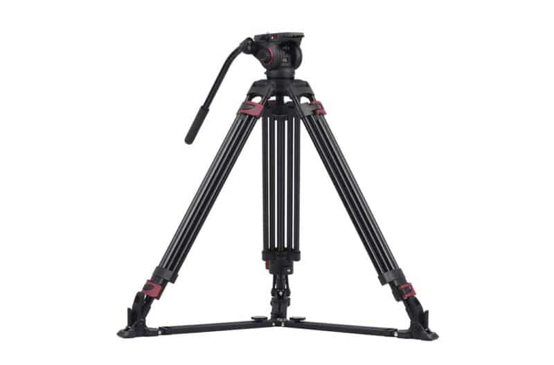 Tripé de Alumínio Profissional para câmeras de vídeo - Capacidade de carga de 15 Kg