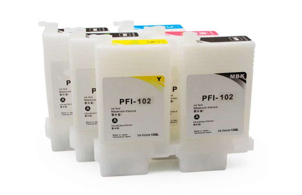 Tinta Original Canon PFI-102MBK Negro Mate - Para Plotter IPF510, IPF605, IPF650, IPF710, IPF755
