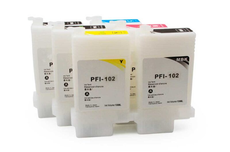 Cartucho Recarregável para Plotter Canon IPF605 - IPF700 - IPF710 - IPF720 - IPF750 - IPF755 - IPF510 - IPF620